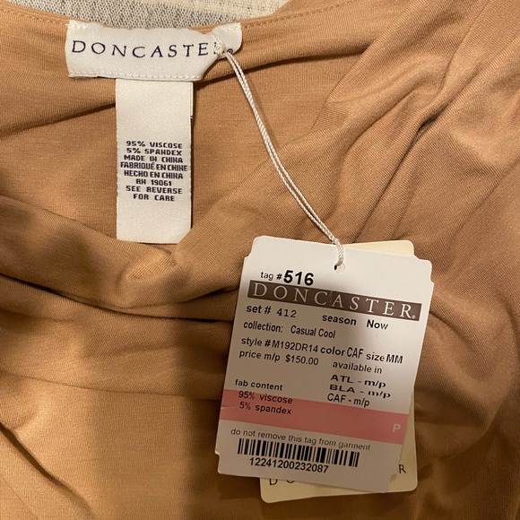 DONCASTER Relaxed Midi Dress with Elastic Waist Solid - Picture 5 of 9